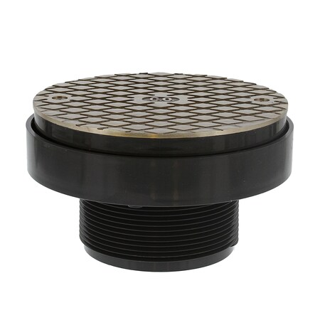 Jones Stephens 3-1/2in. LevelBest Adapter with 3in. Plastic Spud and 6in. Nickel Bronze Cover D50525